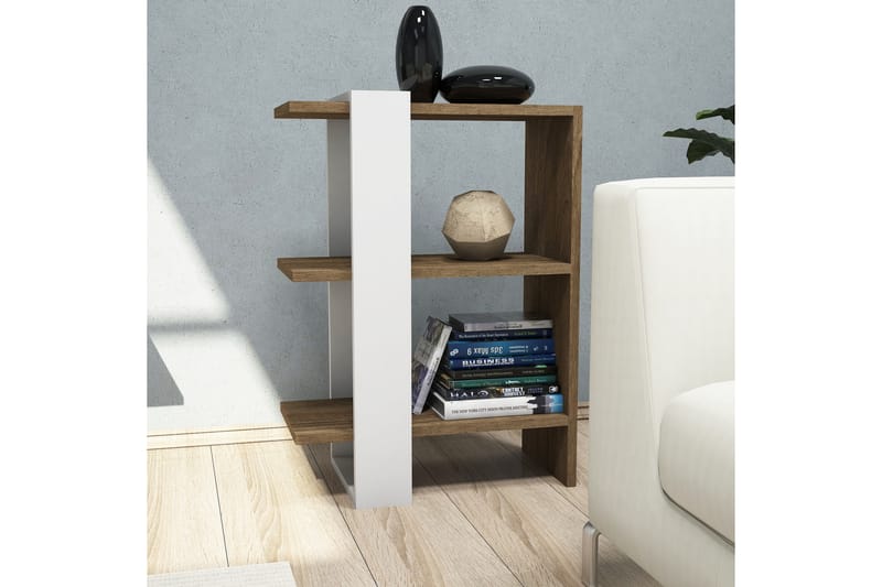 Kirjahylly Tyrsberget 52 cm - Ruskea/Valkoinen - Säilytys - Hylly - Kirjahylly