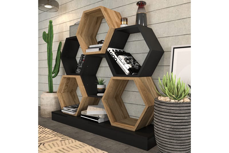 Kirjahylly Urgby 120x109 cm - Musta - Säilytys - Hylly - Kirjahylly