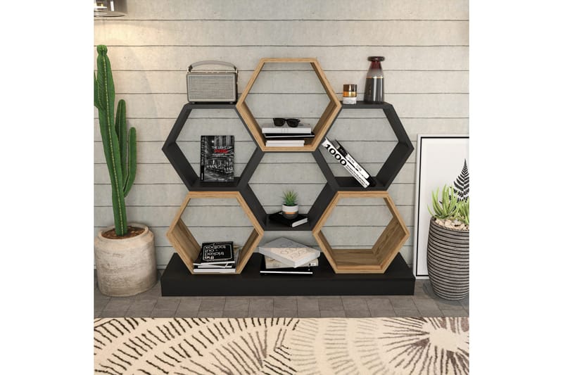 Kirjahylly Urgby 120x109 cm - Musta - Säilytys - Hylly - Kirjahylly