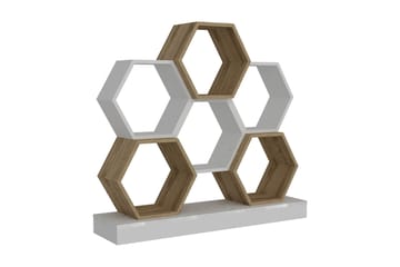 Kirjahylly Urgby 120x109 cm - Valkoinen - Säilytys - Hylly - Kirjahylly