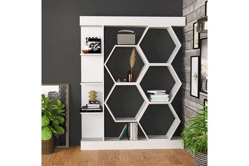 Kirjahylly Urgby 140x177,4 cm - Valkoinen - Säilytys - Hylly - Kirjahylly