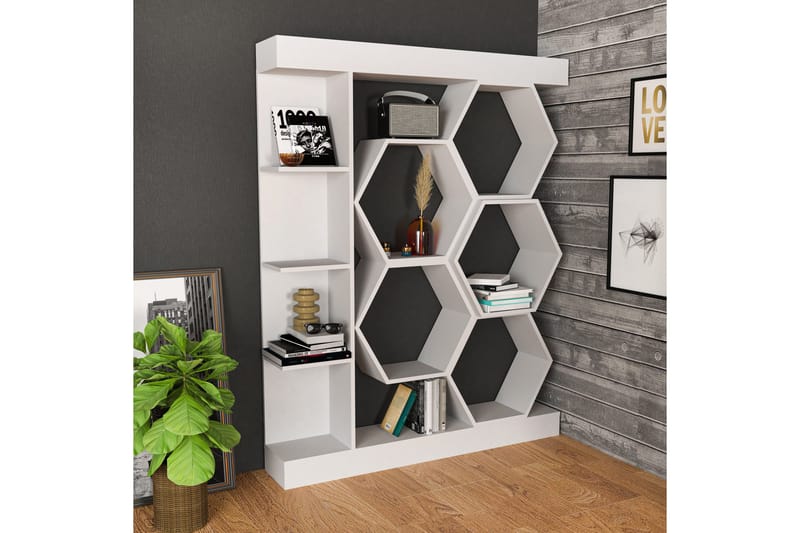 Kirjahylly Urgby 140x177,4 cm - Valkoinen - Säilytys - Hylly - Kirjahylly