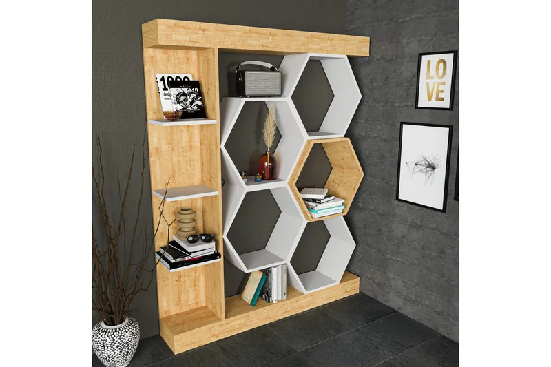 Kirjahylly Urgby 140x177,4 cm - Valkoinen - Säilytys - Hylly - Kirjahylly