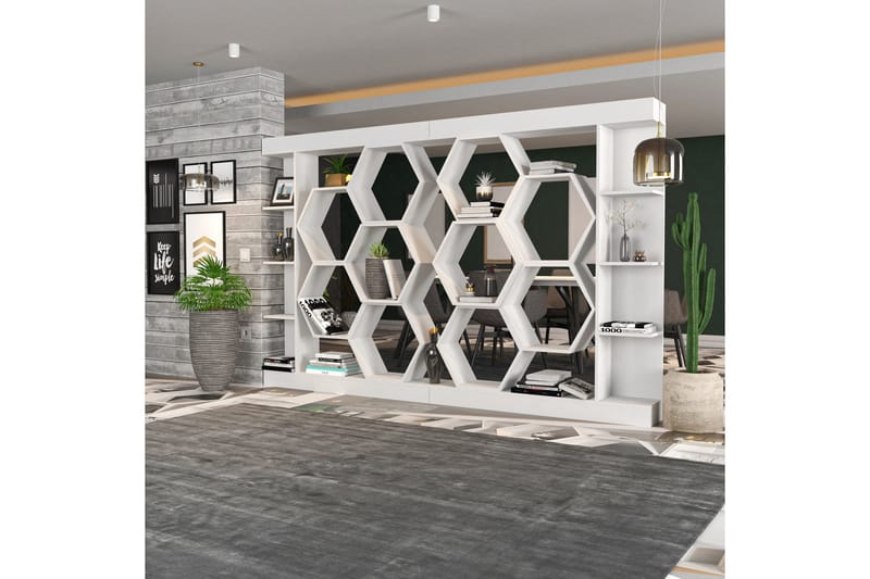 Kirjahylly Urgby 140x177,4 cm - Valkoinen - Säilytys - Hylly - Kirjahylly