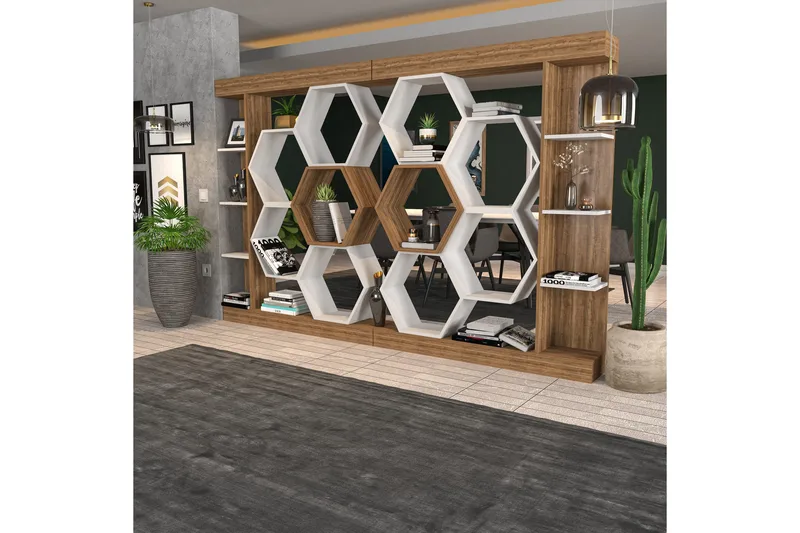 Kirjahylly Urgby 140x177,4 cm - Valkoinen - Säilytys - Hylly - Kirjahylly