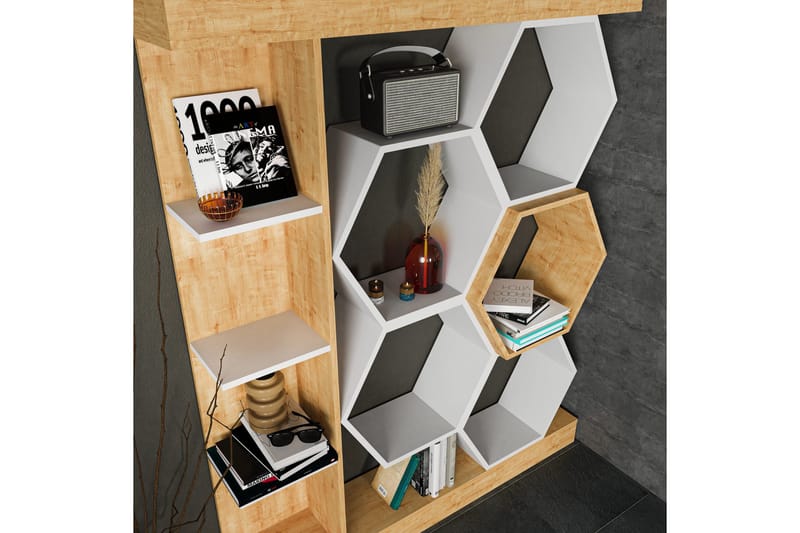 Kirjahylly Urgby 140x177,4 cm - Valkoinen - Säilytys - Hylly - Kirjahylly