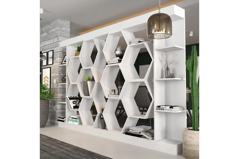 Kirjahylly Urgby 140x177,4 cm - Valkoinen - Säilytys - Hylly - Kirjahylly