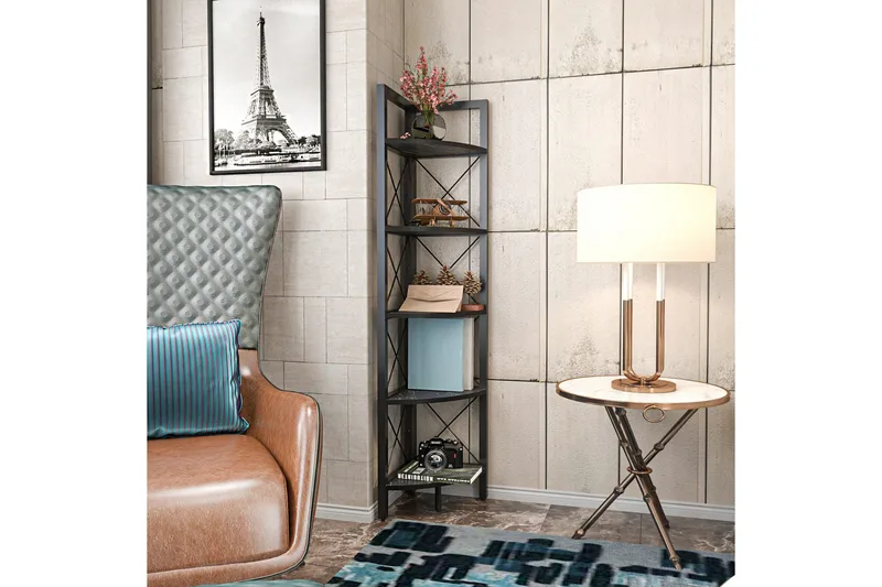 Kirjahylly Urgby 30,5x160 cm - Musta - Säilytys - Hylly - Kirjahylly