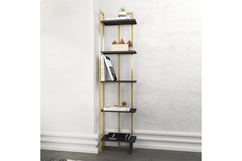 Kirjahylly Urgby 45,2x180 cm - Musta - Säilytys - Hylly - Kirjahylly