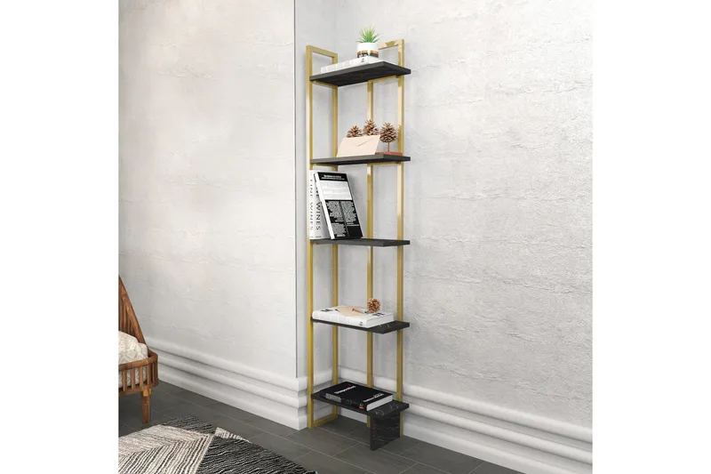 Kirjahylly Urgby 45,2x180 cm - Musta - Säilytys - Hylly - Kirjahylly