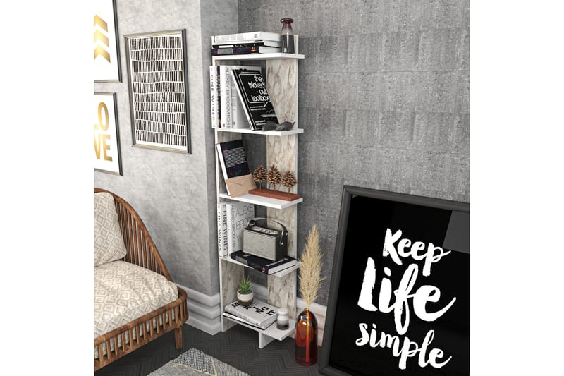 Kirjahylly Urgby 45,2x180 cm - Valkoinen - Säilytys - Hylly - Kirjahylly