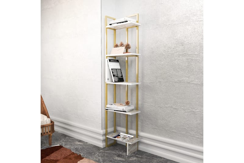 Kirjahylly Urgby 45,2x180 cm - Valkoinen - Säilytys - Hylly - Kirjahylly