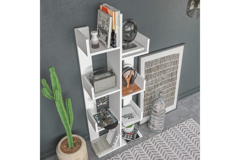 Kirjahylly Urgby 50x173 cm - Valkoinen - Säilytys - Hylly - Kirjahylly