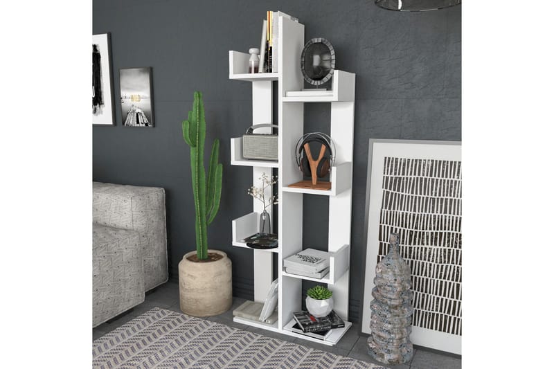Kirjahylly Urgby 50x173 cm - Valkoinen - Säilytys - Hylly - Kirjahylly