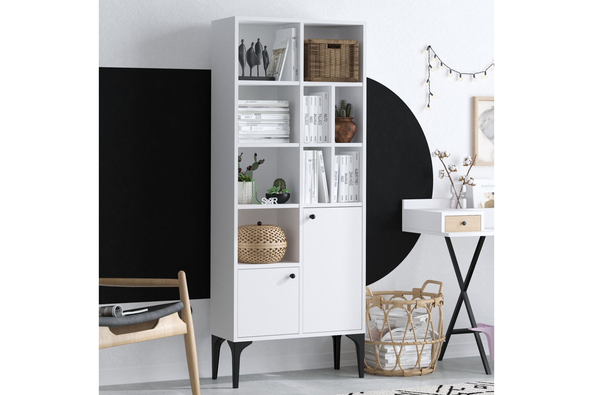 Kirjahylly Urgby 60x175 cm - Valkoinen - Säilytys - Hylly - Kirjahylly