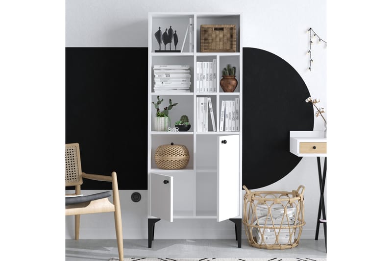 Kirjahylly Urgby 60x175 cm - Valkoinen - Säilytys - Hylly - Kirjahylly