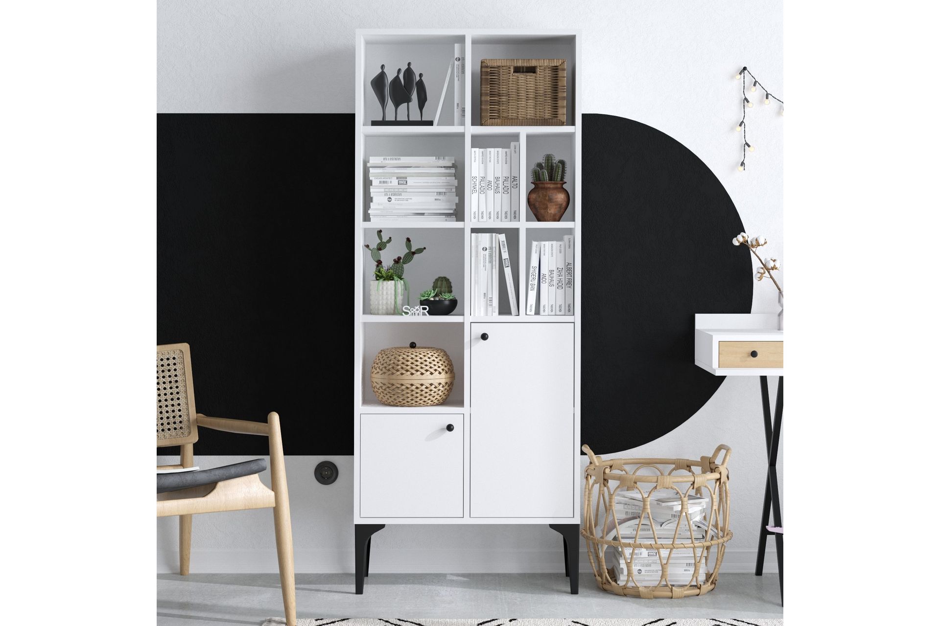 Kirjahylly Urgby 60x175 cm - Valkoinen - Säilytys - Hylly - Kirjahylly