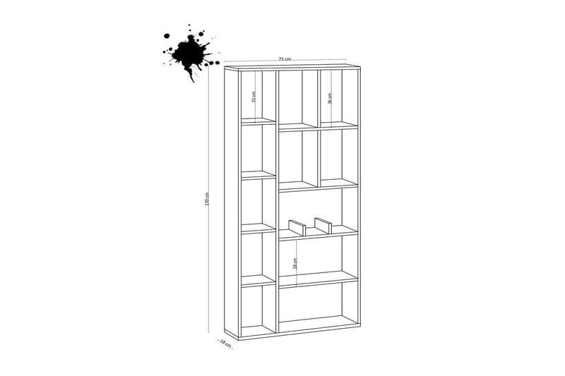 Kirjahylly Urgby 75x170 cm - Sininen - Säilytys - Hylly - Kirjahylly