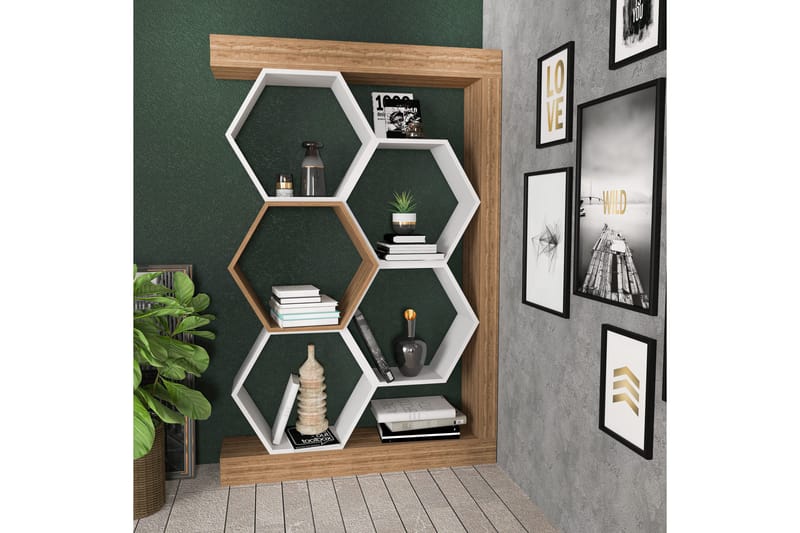 Kirjahylly Urgby 90x140 cm - Valkoinen - Säilytys - Hylly - Kirjahylly