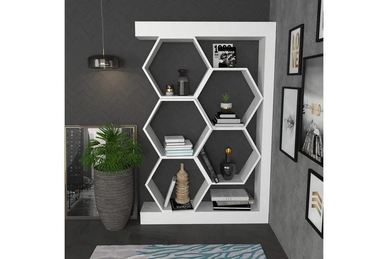 Kirjahylly Urgby 90x140 cm - Valkoinen - Säilytys - Hylly - Kirjahylly