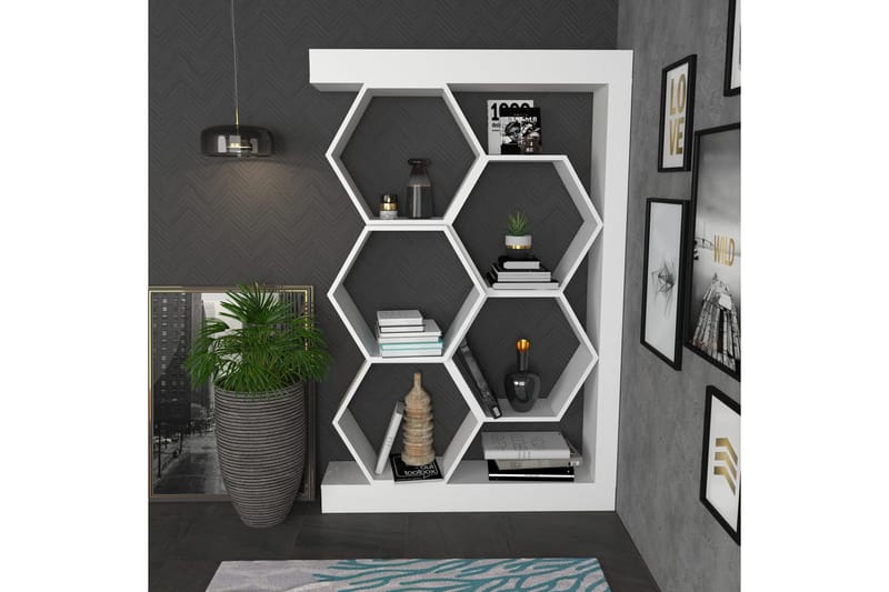 Kirjahylly Urgby 90x140 cm - Valkoinen - Säilytys - Hylly - Kirjahylly