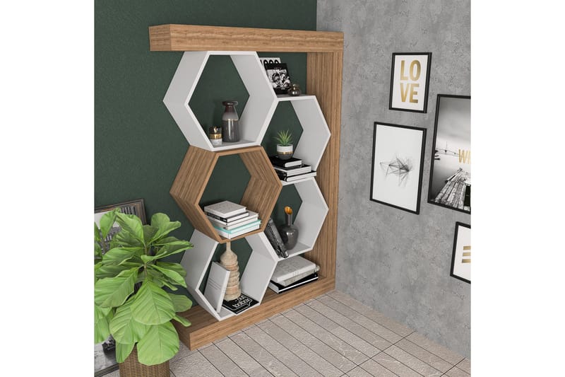 Kirjahylly Urgby 90x140 cm - Valkoinen - Säilytys - Hylly - Kirjahylly