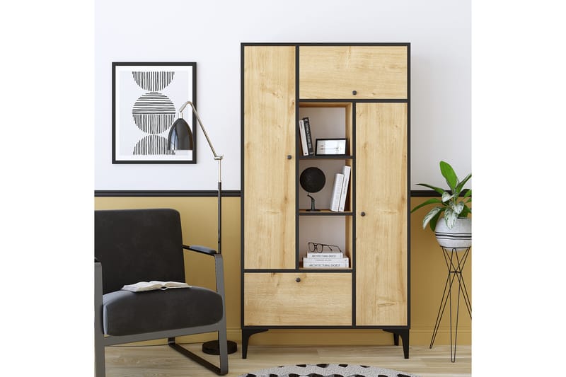 Kirjahylly Urgby 96x177 cm - Sininen - Säilytys - Hylly - Kirjahylly