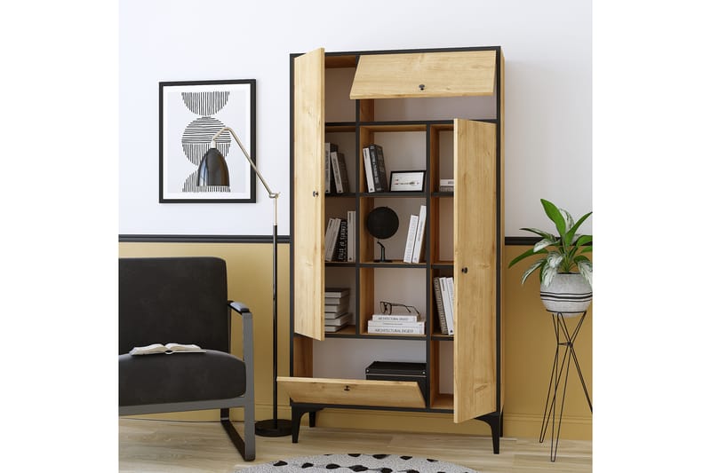Kirjahylly Urgby 96x177 cm - Sininen - Säilytys - Hylly - Kirjahylly