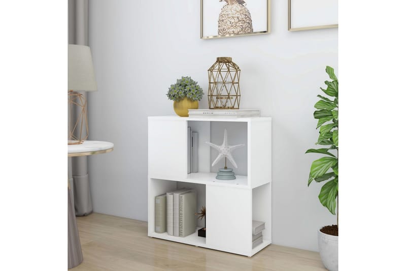 Kirjahylly valkoinen 60x24x63 cm lastulevy - Valkoinen - Säilytys - Hylly - Kirjahylly