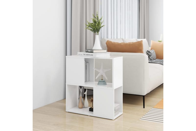 Kirjahylly valkoinen 60x24x63 cm lastulevy - Valkoinen - Säilytys - Hylly - Kirjahylly