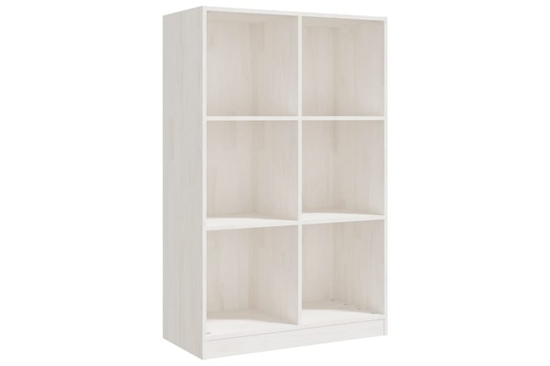 Kirjahylly valkoinen 70x33x110 cm täysi mänty - Valkoinen - Säilytys - Hylly - Kirjahylly