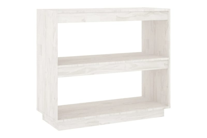 Kirjahylly valkoinen 80x35x71 cm täysi mänty - Valkoinen - Säilytys - Hylly - Kirjahylly