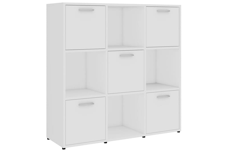 Kirjahylly valkoinen 90x30x90 cm lastulevy - Valkoinen - Säilytys - Hylly - Kirjahylly
