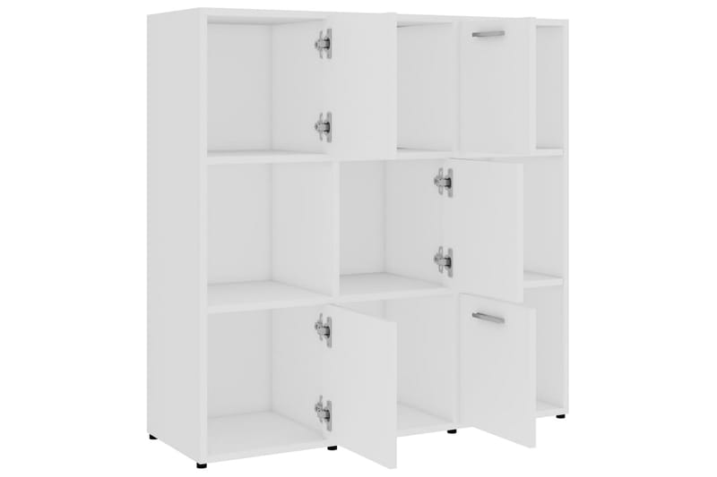 Kirjahylly valkoinen 90x30x90 cm lastulevy - Valkoinen - Säilytys - Hylly - Kirjahylly