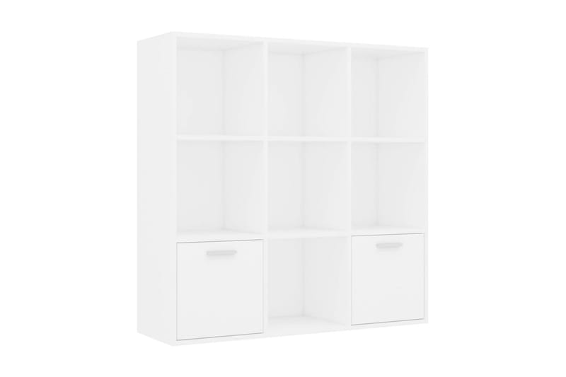 Kirjahylly valkoinen 98x30x98 cm lastulevy - Valkoinen - Säilytys - Hylly - Kirjahylly