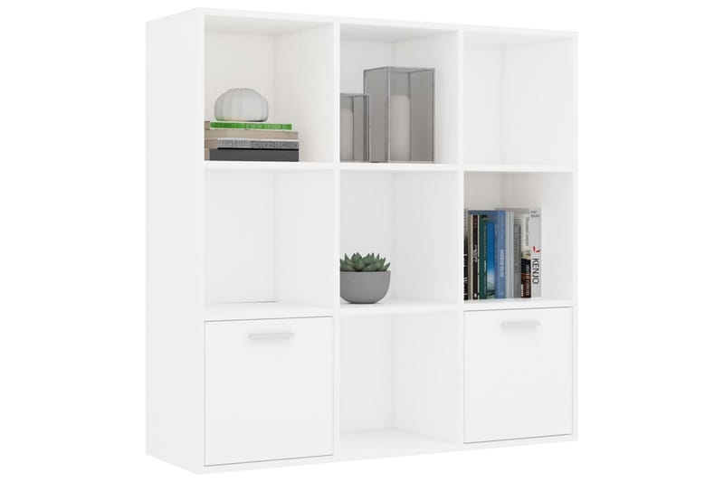 Kirjahylly valkoinen 98x30x98 cm lastulevy - Valkoinen - Säilytys - Hylly - Kirjahylly