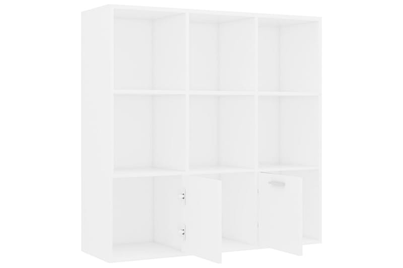 Kirjahylly valkoinen 98x30x98 cm lastulevy - Valkoinen - Säilytys - Hylly - Kirjahylly