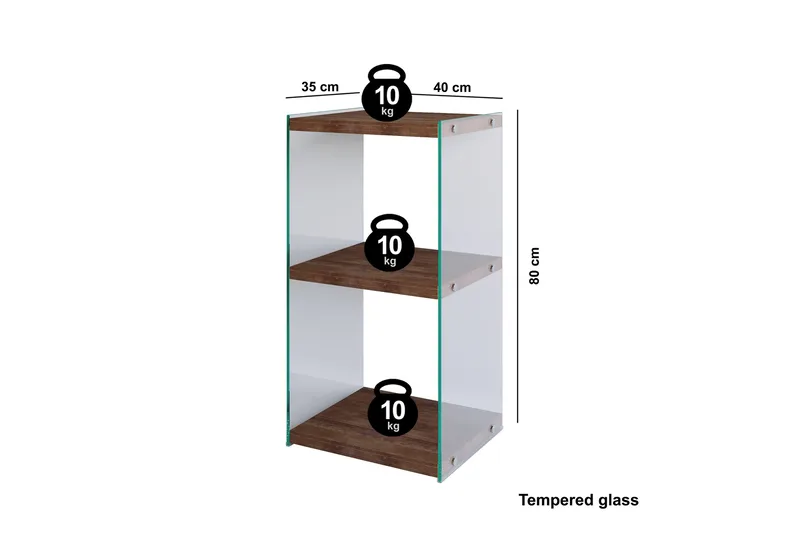 Kirjahylly Vindhamn - Ruskea - Säilytys - Hylly - Kirjahylly