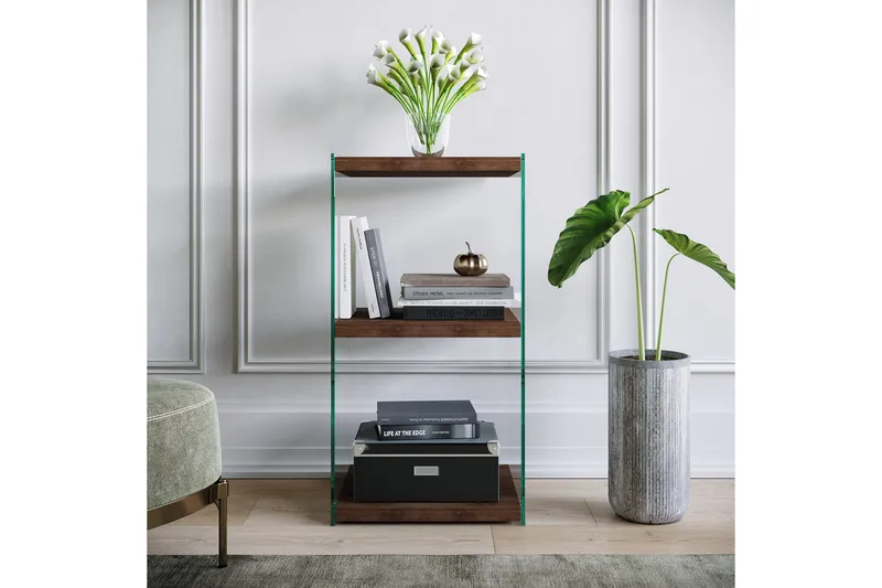 Kirjahylly Vindhamn - Ruskea - Säilytys - Hylly - Kirjahylly