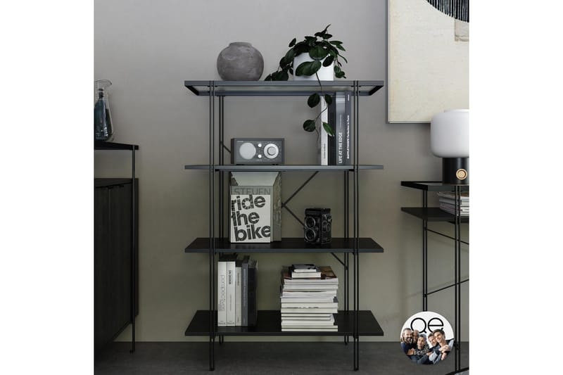 Kirjahylly Wainright - Musta - Säilytys - Hylly - Kirjahylly