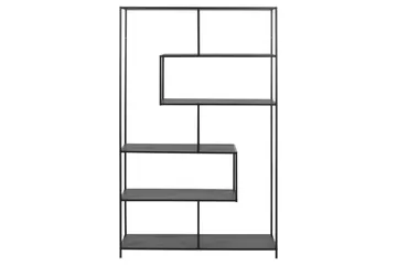 Kirjahylly Walmon 114x35 cm 4 hyllyä - Musta/Matta Musta - Säilytys - Hylly - Kirjahylly