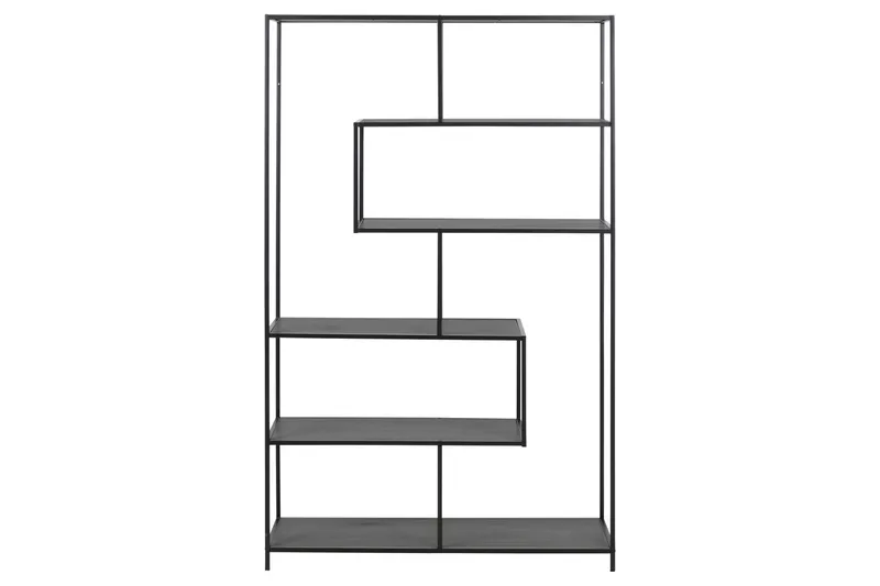 Kirjahylly Walmon 114x35 cm 4 hyllyä - Musta/Matta Musta - Säilytys - Hylly - Kirjahylly