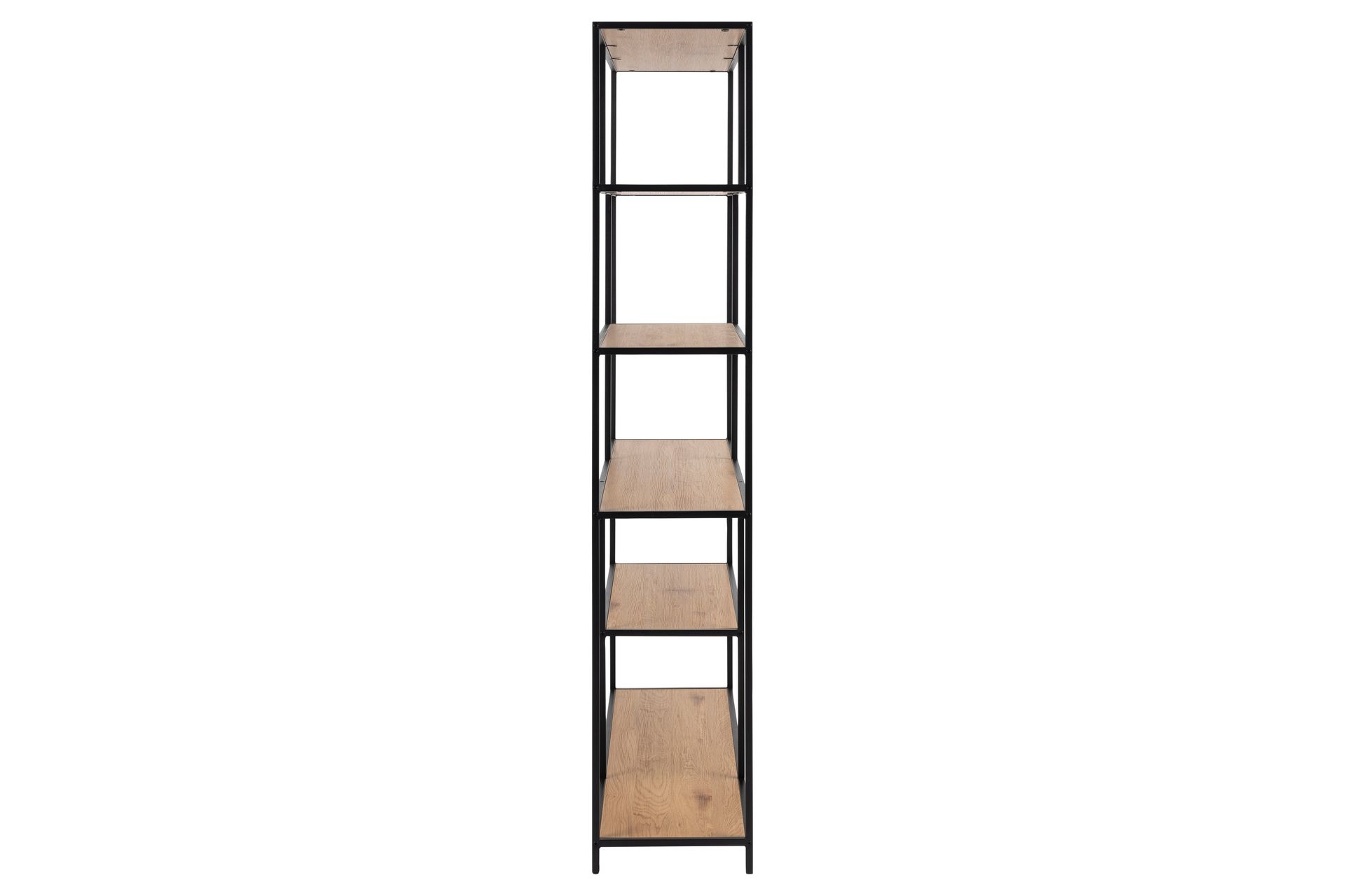 Kirjahylly Walmon 135x35 cm 4 hyllyä - Luonnonväri/Matta Musta - Säilytys - Hylly - Kirjahylly