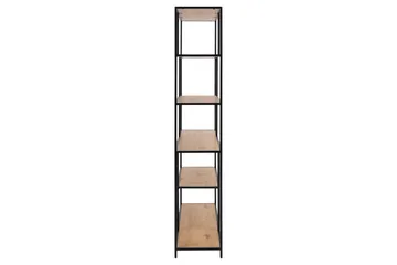 Kirjahylly Walmon 135x35 cm 4 hyllyä - Luonnonväri/Matta Musta - Säilytys - Hylly - Kirjahylly