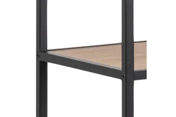 Kirjahylly Walmon 135x35 cm 4 hyllyä - Luonnonväri/Matta Musta - Säilytys - Hylly - Kirjahylly