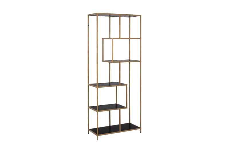 Kirjahylly Walmon 77x35 cm 4 hyllyä - Musta - Säilytys - Hylly - Kirjahylly
