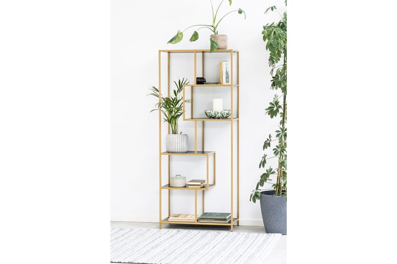 Kirjahylly Walmon 77x35 cm 4 hyllyä - Musta - Säilytys - Hylly - Kirjahylly