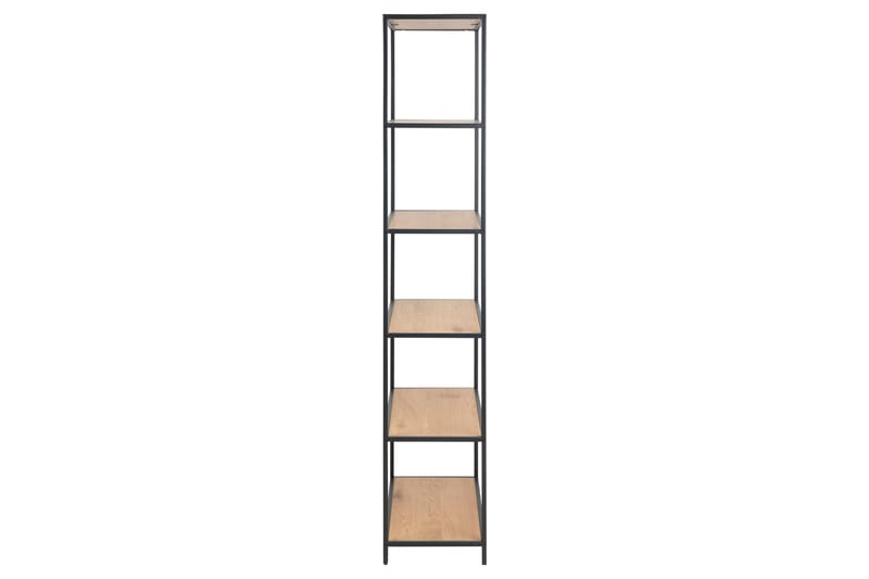 Kirjahylly Walmon 77x35 cm 5 hyllyä - Luonnonväri/Matta Musta - Säilytys - Hylly - Kirjahylly
