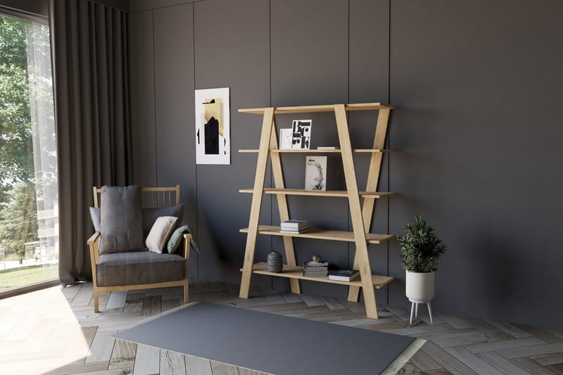 Kirjahylly Zakkum 120x150 cm - Sininen - Säilytys - Hylly - Kirjahylly