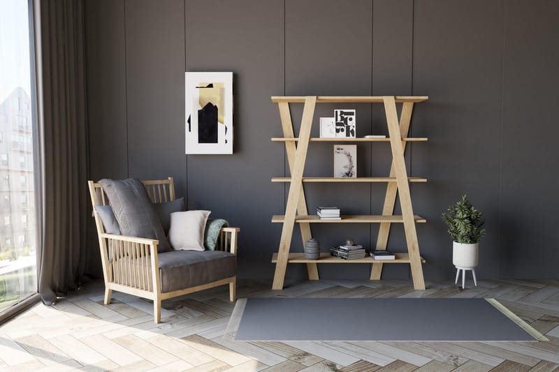 Kirjahylly Zakkum 120x150 cm - Sininen - Säilytys - Hylly - Kirjahylly